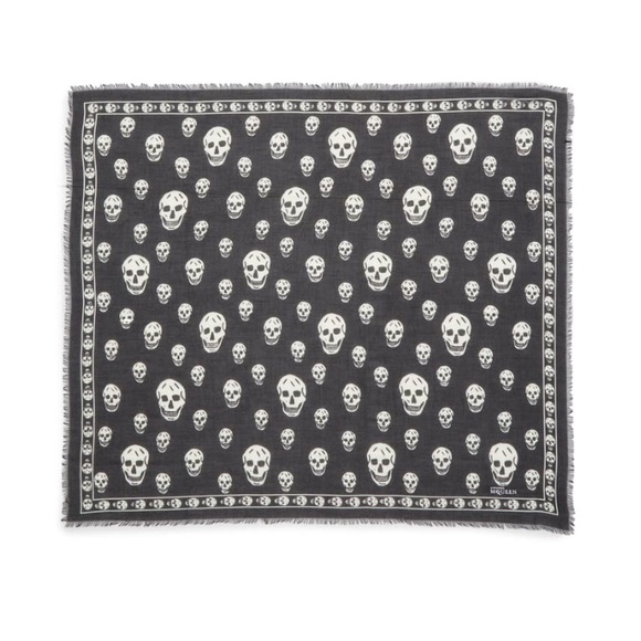 Alexander McQueen Accessories - Alexander McQueen Scarf Skull Modal Silk NWT